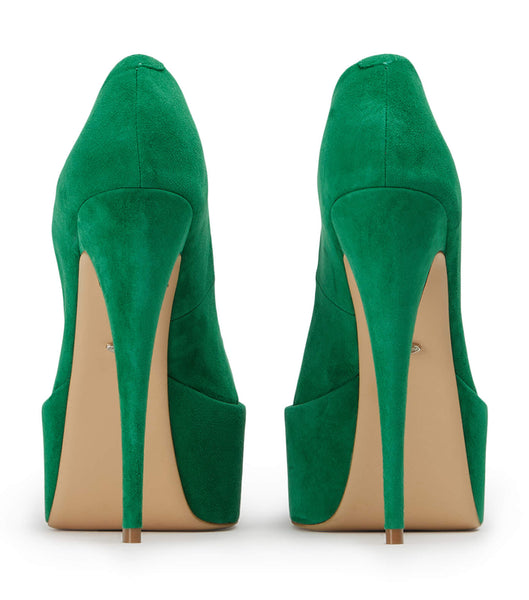 Tony Bianco Jolee Jade Suede 15cm Stiletto Heels Green | MYEGJ72170