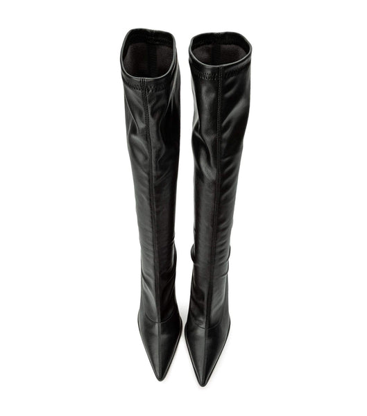 Tony Bianco Knight Black Venezia 9.5cm Heeled Boots Black | PMYQX91110