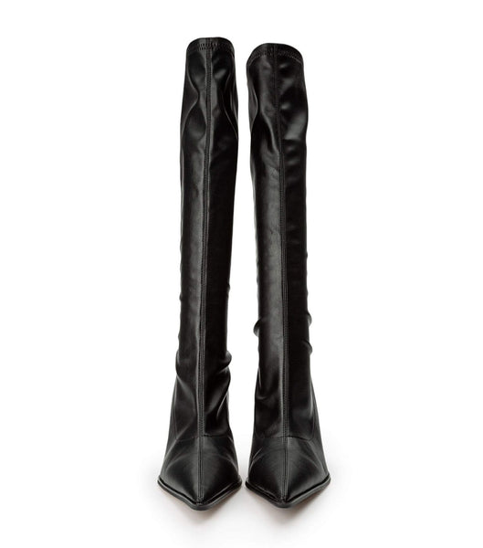 Tony Bianco Knight Black Venezia 9.5cm Heeled Boots Black | PMYQX91110