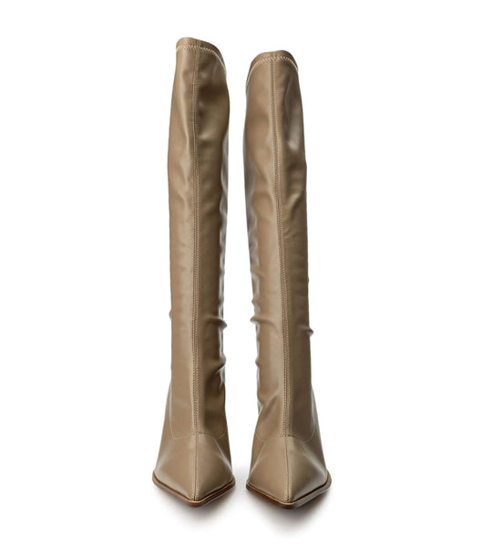 Tony Bianco Knight Piazza Venezia 9.5cm Stretch Boots Silver | UMYND32163