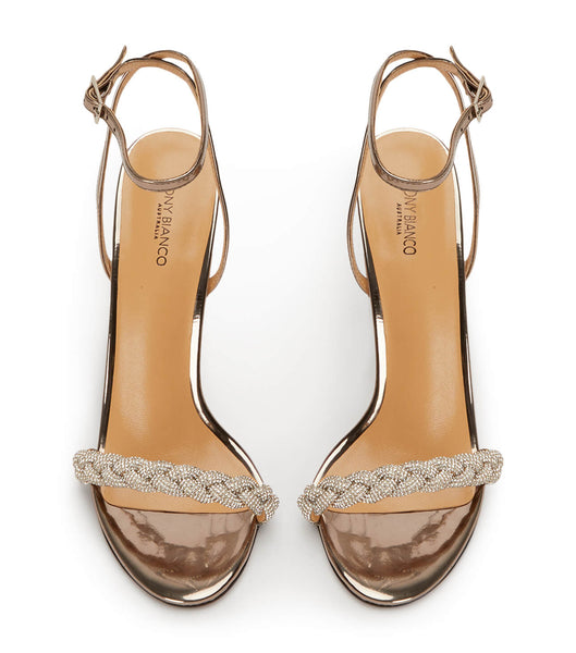 Tony Bianco Kosta Gunmetal Shine 11cm Bling Heels Grey | MYZDE47028