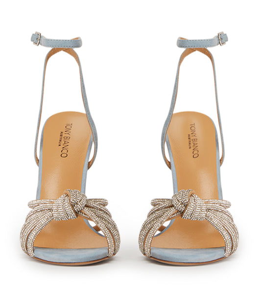 Tony Bianco Kyla Sky Suede 11cm Event Heels Blue | MYZDE71855