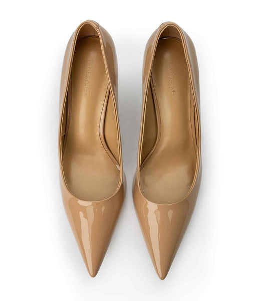 Tony Bianco Kysaia Nude Patent 9.5cm Court Shoes Beige | MYXMI10101