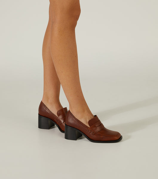 Tony Bianco Lomax Cognac 6.5cm Loafers Brown | LMYTR26006