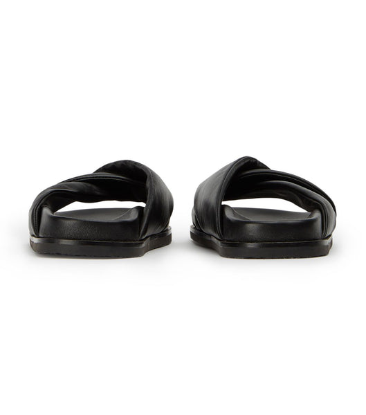 Tony Bianco Lora Black Nappa 1.5cm Footbeds Black | MYJZR72336