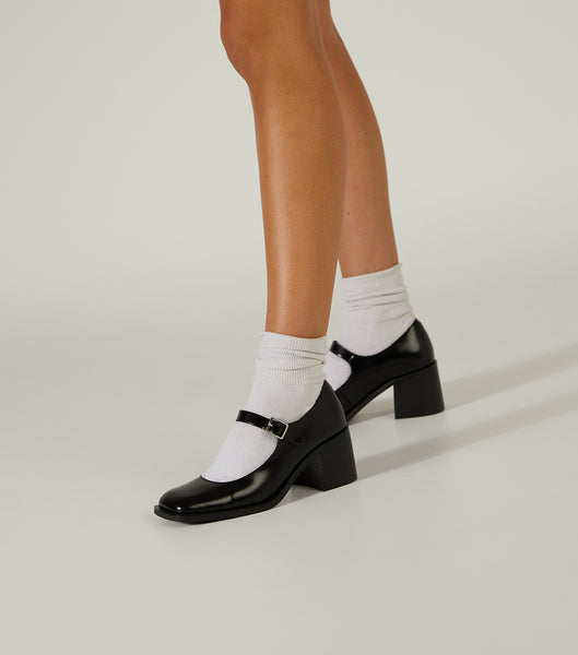 Tony Bianco Loure Black Hi Shine 6.5cm Loafers Black | MYXMI93716