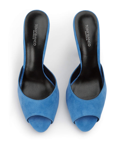 Tony Bianco Love Blue Suede 12cm Stiletto Heels Blue | MYEGJ58011