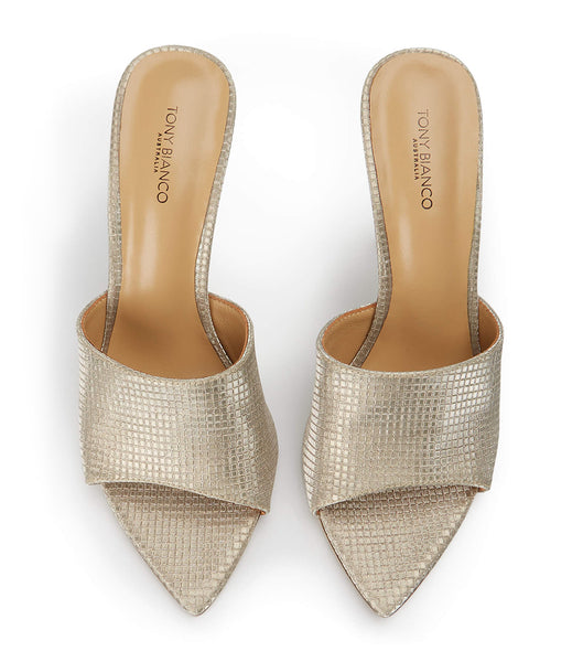 Tony Bianco Marley Gold Aura 10.5cm Event Heels Gold | ZMYMJ34075