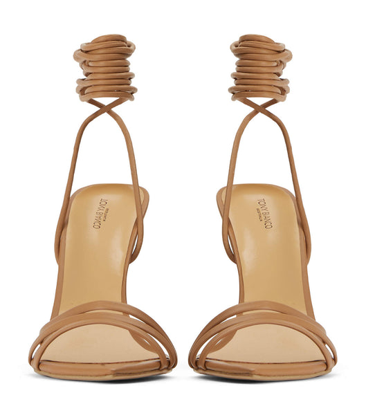 Tony Bianco Mavis Caramel Venice 10.5cm Strappy Heels Beige | MYQCS66585