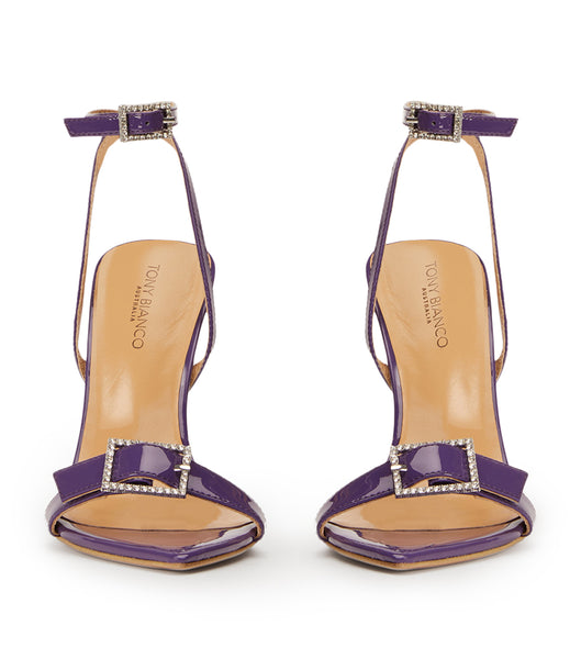 Tony Bianco Mopsy Orchid Patent 10.5cm Bling Heels Purple | FMYHY93596
