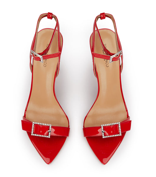 Tony Bianco Mopsy Scarlet Patent 10.5cm Event Heels Deep Red | MYXMI64610