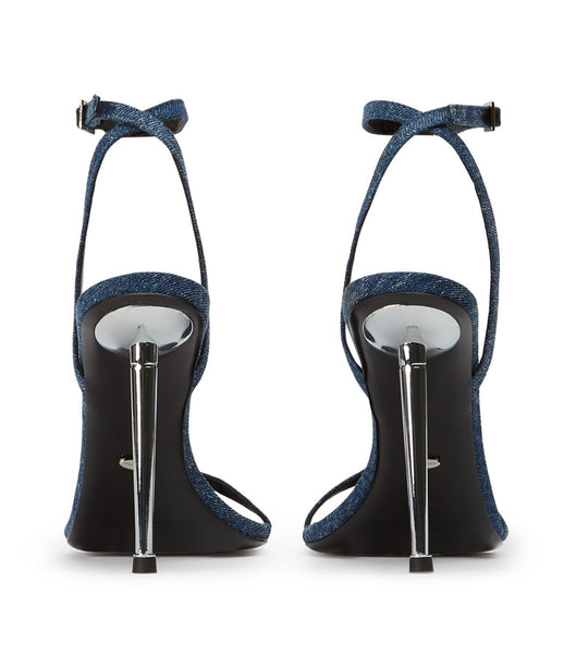 Tony Bianco Myra Blue Denim 10.5cm Bling Heels Blue | AMYWC40187