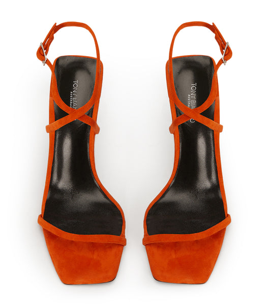Tony Bianco Naxos Aperol Suede 10.5cm Stiletto Heels Orange | MYEGJ54192