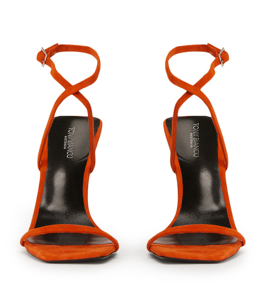Tony Bianco Naxos Aperol Suede 10.5cm Stiletto Heels Orange | MYEGJ54192