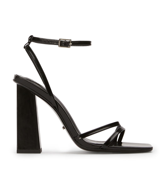 Tony Bianco Nix Black Hi Shine 10.5cm Block Heels Black | MYXBR92497