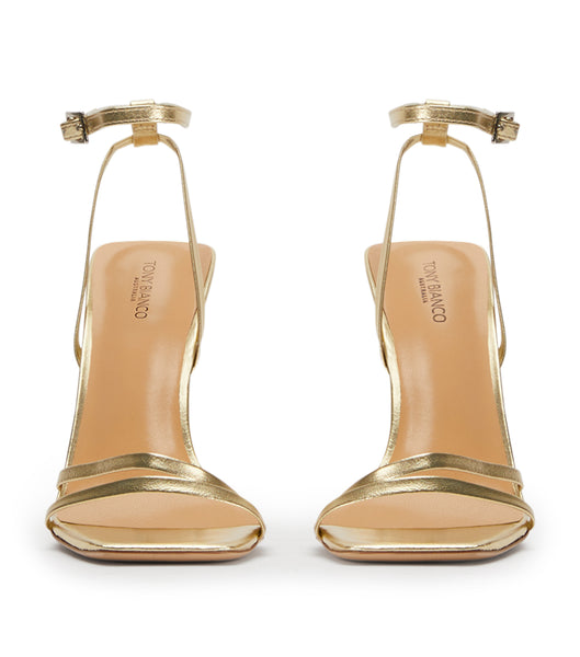 Tony Bianco Nix Gold Nappa Metallic 10.5cm Event Heels Gold / Metal | GMYEC23193