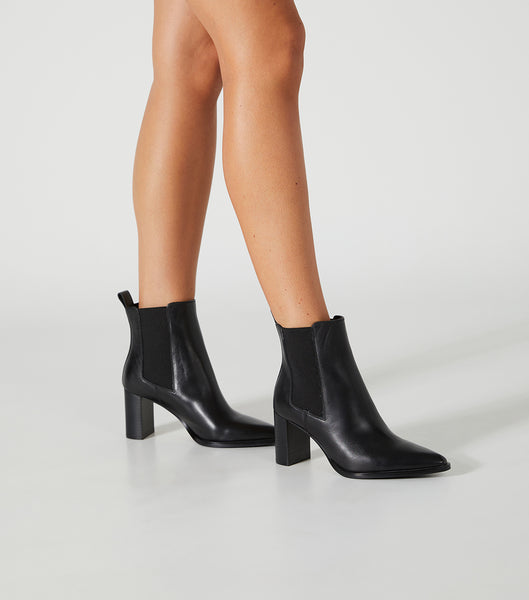 Tony Bianco Piston Black Como 7.5cm Ankle Boots Black | FMYHY13923