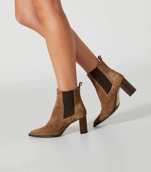 Tony Bianco Piston Saddle Suede 7.5cm Ankle Boots Brown | QMYWA12944