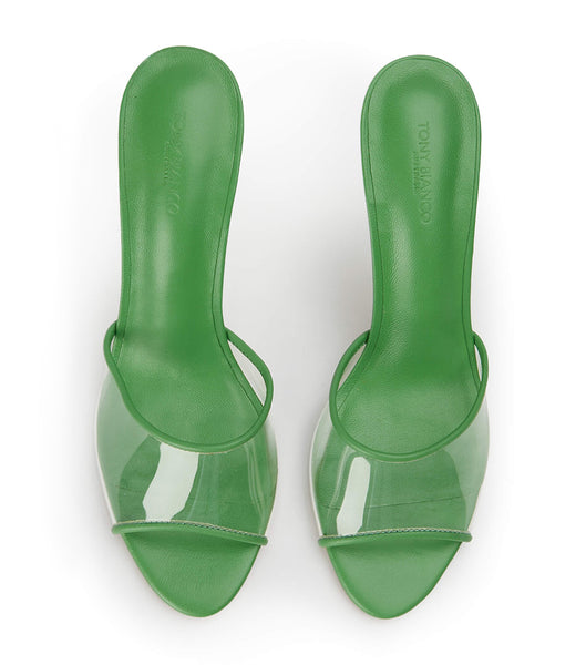 Tony Bianco Riana Clear Vinylite/Acid Green 9.5cm Stiletto Heels Green | GMYEC81548
