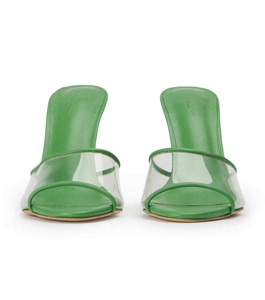 Tony Bianco Riana Clear Vinylite/Acid Green 9.5cm Stiletto Heels Green | GMYEC81548
