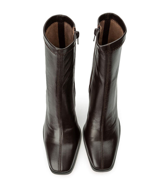 Tony Bianco Rover Chocolate Nappa 8.5cm Stretch Boots Chocolate | BMYSO36875