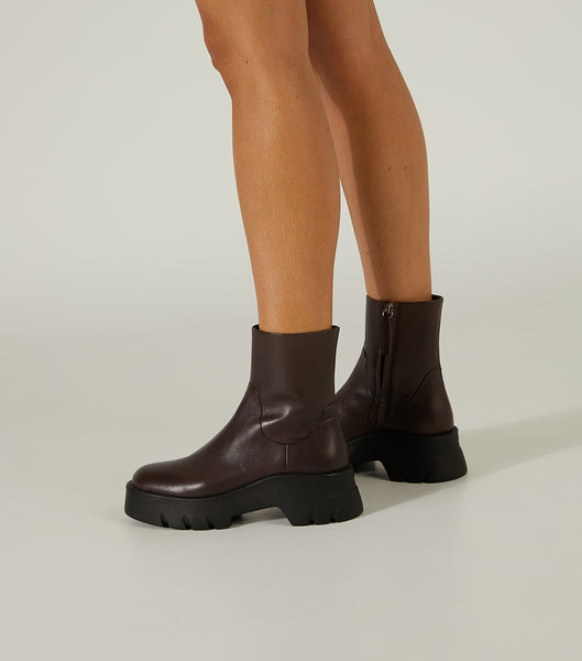 Tony Bianco Rumble Choc Como 5.5cm Combat Boots Chocolate | MYCIF25981