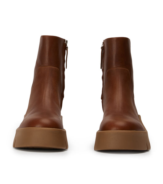Tony Bianco Rumble Cognac 5.5cm Combat Boots Brown | MYIIZ99429