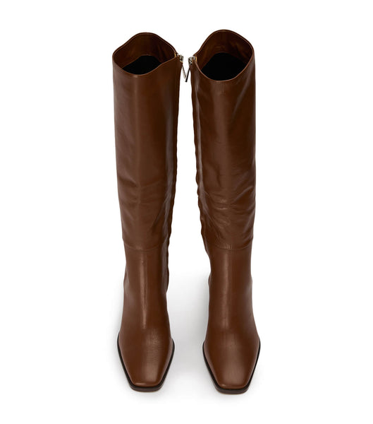 Tony Bianco Rylee Rust Venice 8.5cm Knee High Boots Red | BMYSO52209