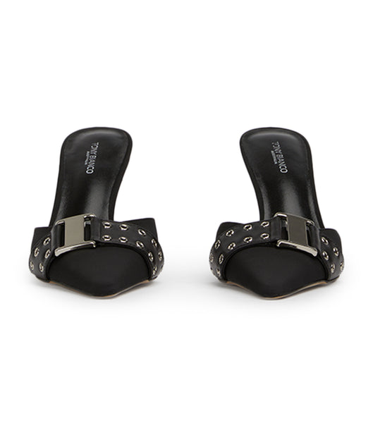 Tony Bianco Samma Black Grosgrain/Black Como 8cm Event Heels Black | UMYTG11972