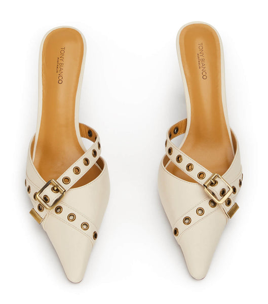 Tony Bianco Savoir Bone Venice 8cm Low Heels Beige | MYJKU47203