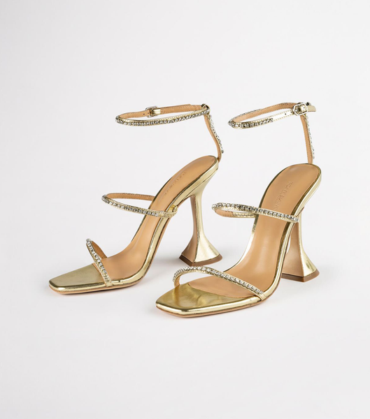 Tony Bianco Skye Gold Nappa Metallic 10.5cm Bridal Heels Gold / Metal | FMYUI27962