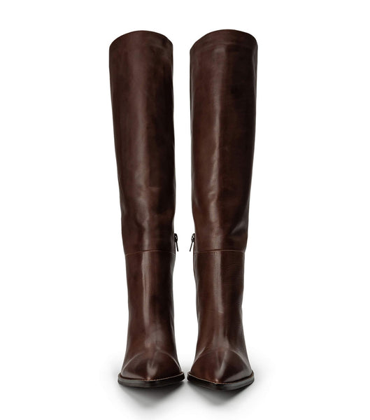 Tony Bianco Skyla Choc Como 9cm Mid Calf Boots Chocolate | MMYHR19427