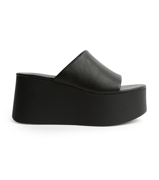 Tony Bianco Tegan Black Sheep Nappa 9.5cm Platform Shoes Black | DMYVO82599
