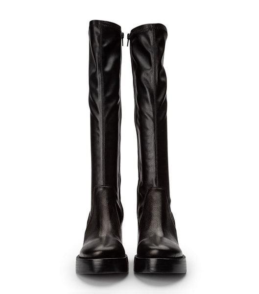 Tony Bianco Tibby Black Venice/Black Venezia 9cm Platform Boots Black | MYEAH62250