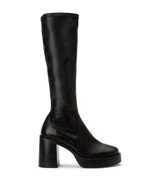 Tony Bianco Tibby Black Venice/Black Venezia 9cm Platform Boots Black | MYEAH62250