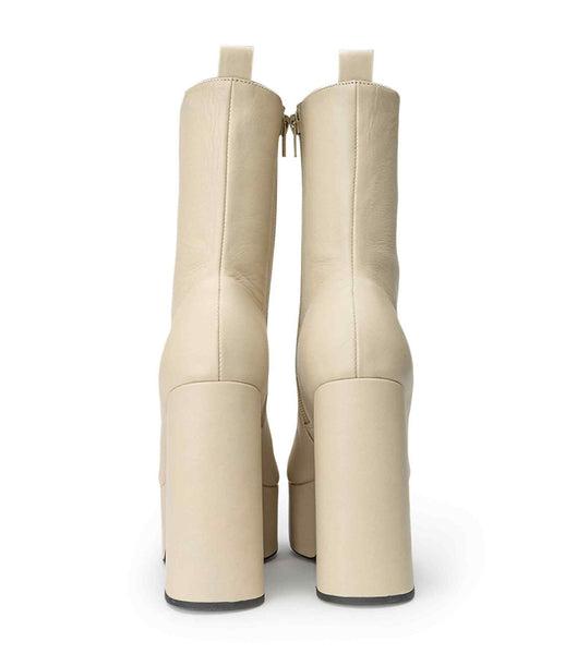 Tony Bianco Tyra Vanilla Venice 12cm Ankle Boots Light Yellow | LMYTR15583