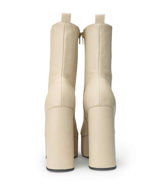 Tony Bianco Tyra Vanilla Venice 12cm Platform Boots Light Yellow | ZMYMJ71725