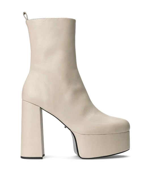 Tony Bianco Tyra Vanilla Venice 12cm Platform Boots Light Yellow | ZMYMJ71725