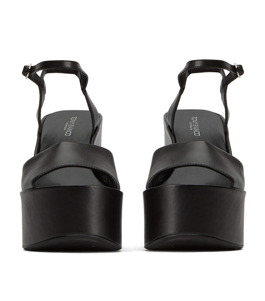 Tony Bianco Vanity Black Como 13cm Wedges Black | MYCVG88599