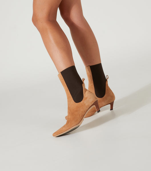 Tony Bianco Verona Butterscotch Suede 5cm Ankle Boots Brown | QMYUV91655