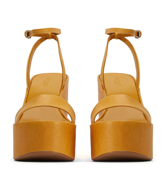 Tony Bianco Vesna Cantelope Antiq 13cm Wedges Yellow | MYCIF47027