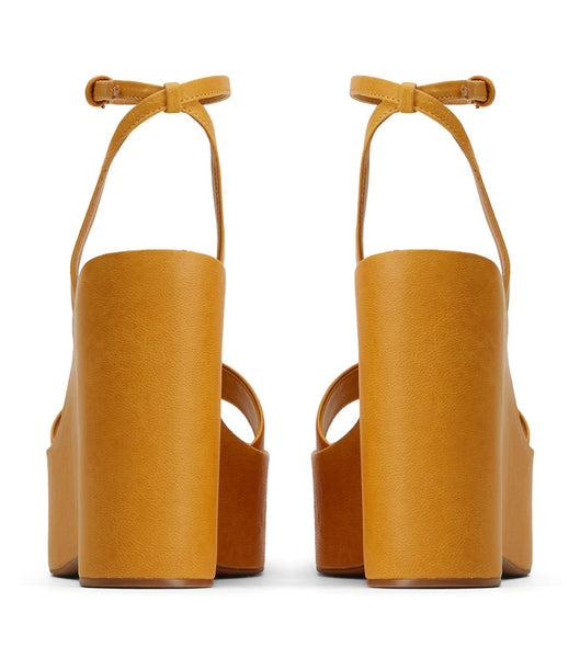 Tony Bianco Vesna Cantelope Antiq 13cm Wedges Yellow | MYCIF47027