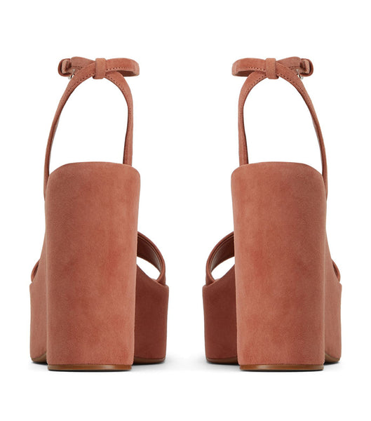 Tony Bianco Vesna Rose Suede 13cm Wedges Rose | AMYDF39383