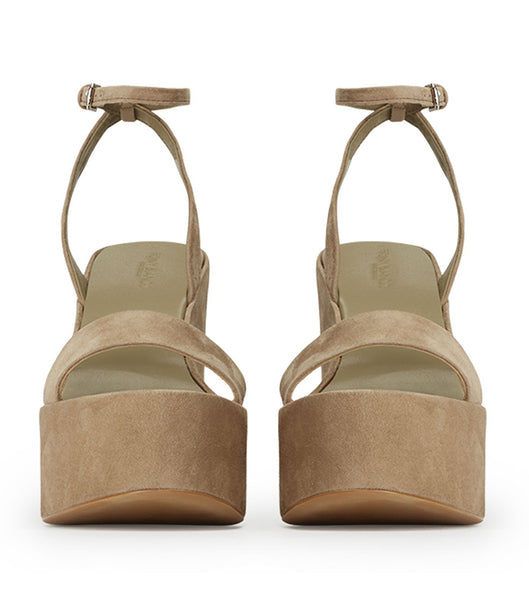 Tony Bianco Vesna Stone Suede 13cm Wedges Grey | MYDFL46869