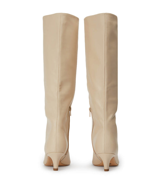 Tony Bianco Vixon Vanilla Nappa 5cm Knee High Boots Light Yellow | BMYSD21165