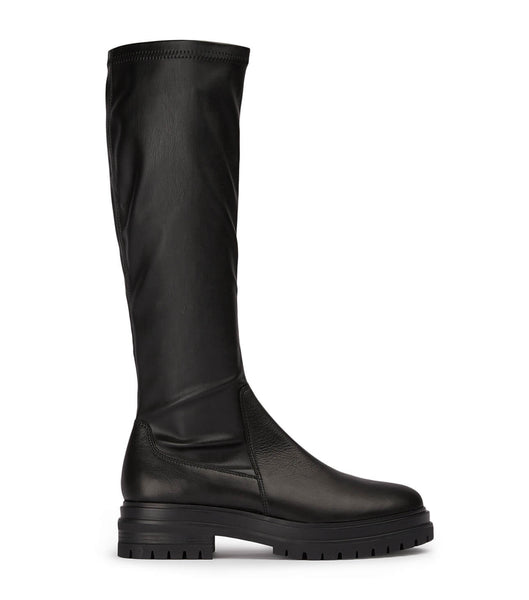 Tony Bianco Waze Black Venice/Black Venezia 4.5cm Mid Calf Boots Black | BMYSD85254