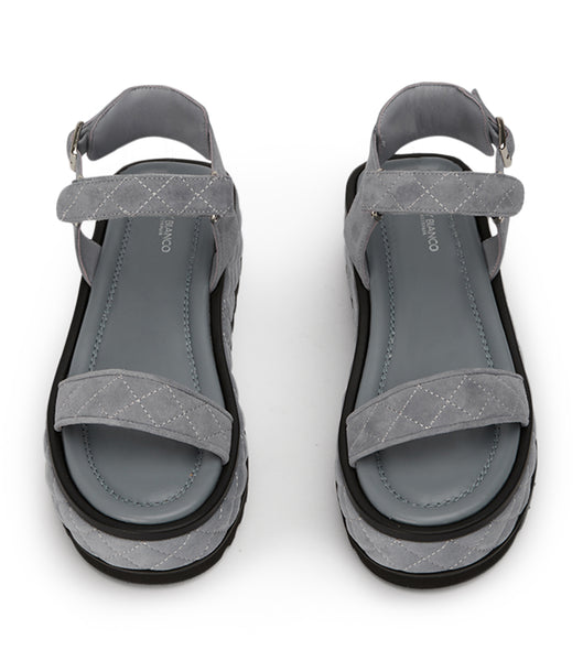Tony Bianco Zahara Steel Grey Suede 6cm Flat Sandals Grey | DMYKV70260