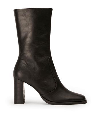 Tony Bianco Atlanta Black Venice 8.5cm Heeled Boots Black | EMYVG67291