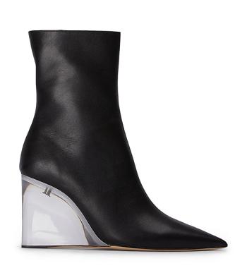 Tony Bianco Dasha Black Como/Clear 9.5cm Ankle Boots Black | LMYSX20435