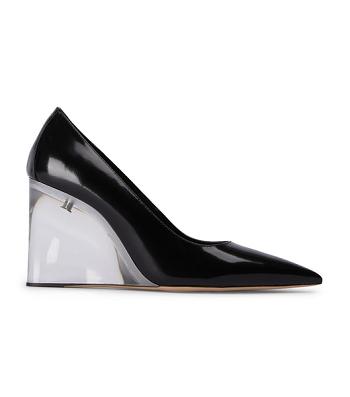 Tony Bianco Dolly Black Hi Shine/Clear 9.5cm Court Shoes Black | FMYHY58309